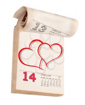 Valentine's Day in calendar