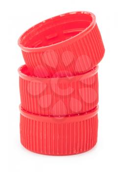 Red  plastic stoppers