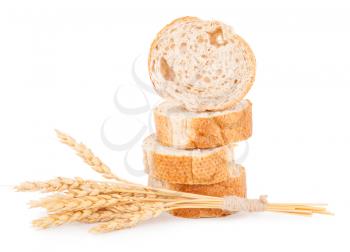 slices of bread and an easr of wheat
