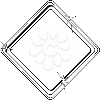Royalty Free Clipart Image of a Diamond Frame