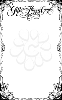 Royalty Free Clipart Image of a Wedding Ad