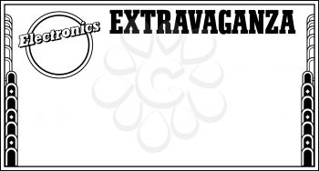 Royalty Free Clipart Image of an Extravaganza Frame