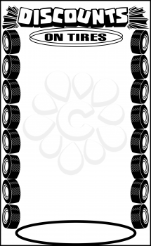 Royalty Free Clipart Image of a Discount Tire Frame
