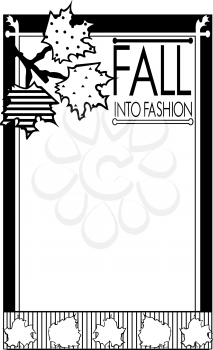 Royalty Free Clipart Image of a Fall Fashion Ad Starter