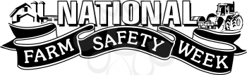 Royalty Free Clipart Image of a Farm Safety Week Header