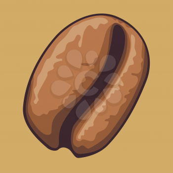 Royalty Free Clipart Image of a Coffee Bean