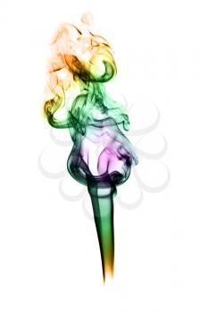 Gradient colorful Magic fume abstract over white background