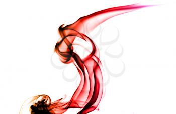 Magic colored Fume abstract over white background