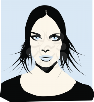Royalty Free Clipart Image of a Gothic Woman