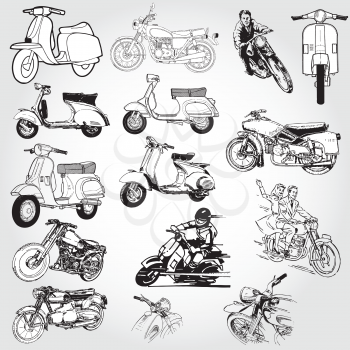 Royalty Free Clipart Image of Bikes
