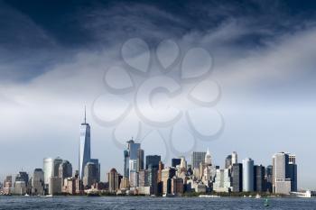 View of New York City skyline.