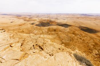 Desert landscapes in Israeli Negev Desert.