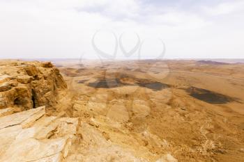 Desert landscapes in Israeli Negev Desert.