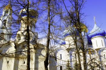 Sergiev Posad, Russia-April 9, 2015: The Trinity Lavra of St. Sergius is the most important Russian monastery and the spiritual centre of the Russian Orthodox Church.