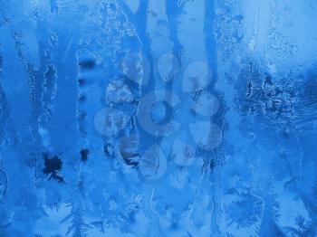 frozen winter glass background