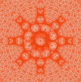 Orange background with abstract radial pattern