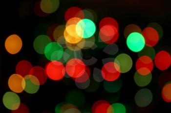 Color blurred lights holiday background