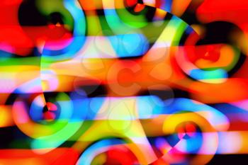 Abstract colorful blurred lights spots background