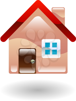 Royalty Free Clipart Image of an Illustration of a House