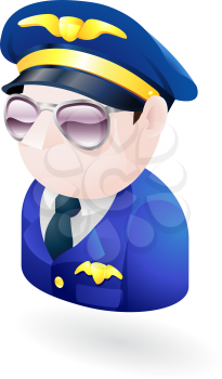 Royalty Free Clipart Image of a Pilot