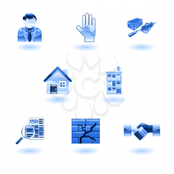 Royalty Free Clipart Image of Real Estate Icons