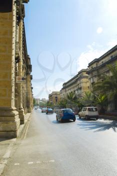 Cars on the road, Valletta, Malta
