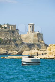 Buoy floating in water, Valletta, Malta