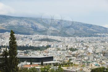 Aerial view of a cityscape, Athens, Greece