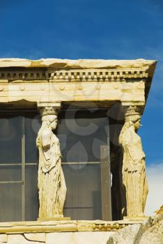 Caryatids of a temple, The Erechtheum, Acropolis, Athens, Greece