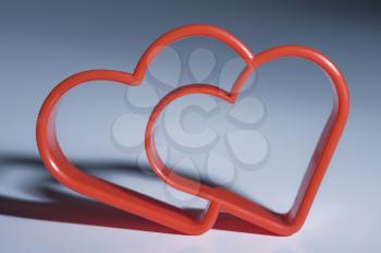 Close-up of a heart shaped cookie cutter