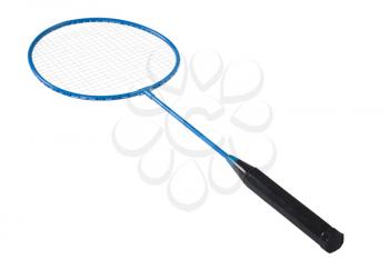 Close-up of a badminton racket