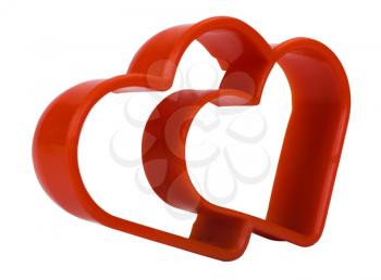 Close-up of a heart shaped cookie cutter