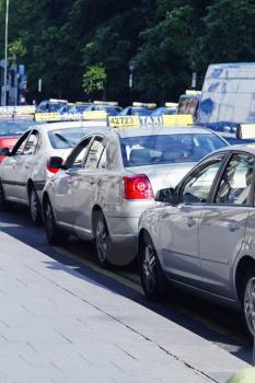 Traffic jam in a city, Dublin, Republic of Ireland