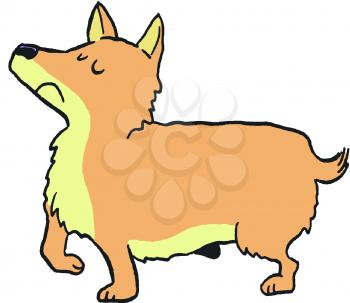 Royalty Free Clipart Image of a Snooty Dog