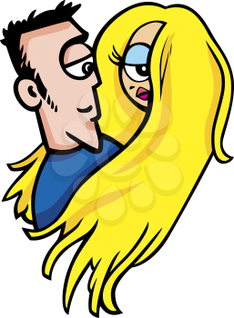 Royalty Free Clipart Image of a Young Couple