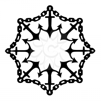Royalty Free Clipart Image of a Sea Ornament
