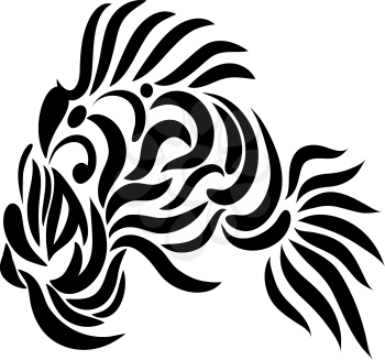 Abstract fish exotic black and white, EPS8 - vector graphics.