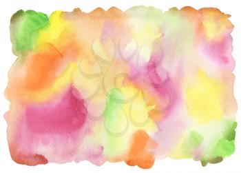 Abstract watercolor hand painted background. Textured paper.