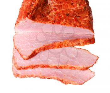 Ham on white background is insulated