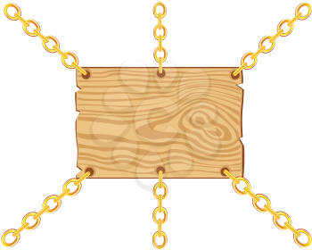 Vector illustration of the board on chain from gild