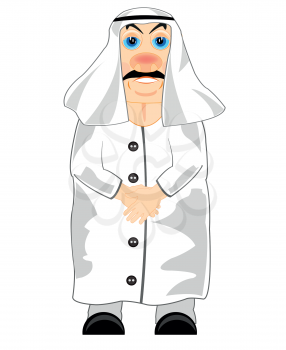 Vector illustration of the moslem in national cloth