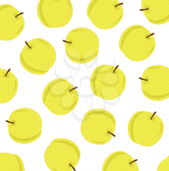 Much apples of the wanted colour on white background