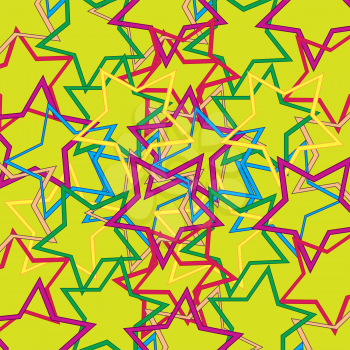 Much figures star on yellow background is insulated