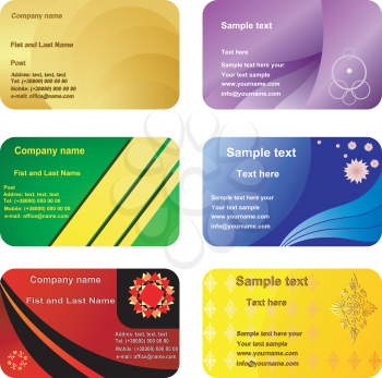 Royalty Free Clipart Image of a Sample Business Cards