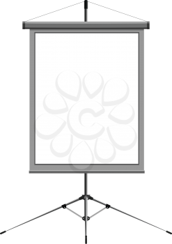 Royalty Free Clipart Image of a Blank Screen Used For Showing Pictures