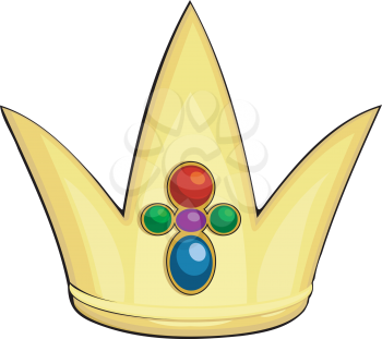 Cartoon  illustration of the royal crown