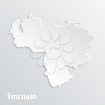 Abstract icon map of  Venezuela on a gray background