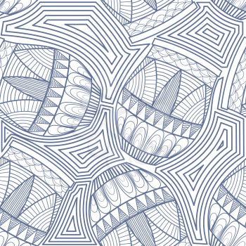 Seamless pattern with ethnic drums. Vector illustration