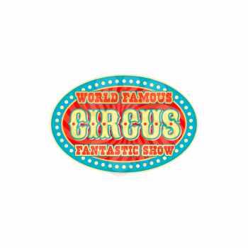 Welcome to circus show isolated retro oval invitation to old carnival. Vector chapiteau marquee, magic show label sign in vintage design. Signboard info about entertainment festival, big top circus