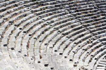 Ancient Greek theater in ancient town of Myra, Antalya region, Turkey